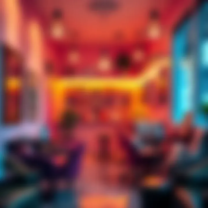 Nail salon interior Cozy nail salon with colorful nail polish and a welcoming atmosphere