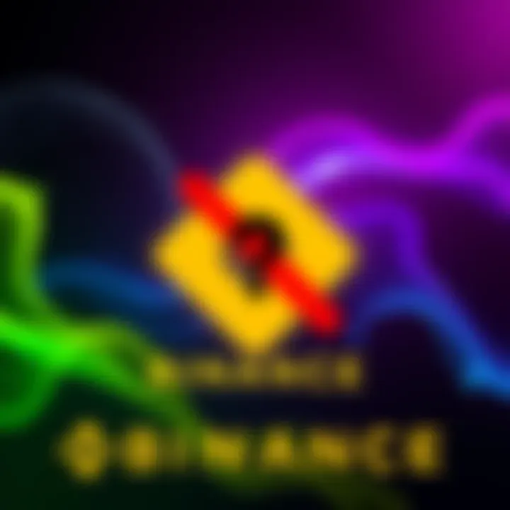 Nano Delisting from Binance A graphic showing the Binance logo with a crossed-out symbol over it, alongside a question mark and XNO logo, representing the delisting of Nano from the platform