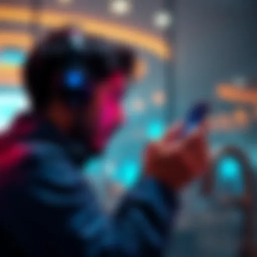 A person using the new Nano Faucet app on a smartphone, exploring its features and reporting feedback.