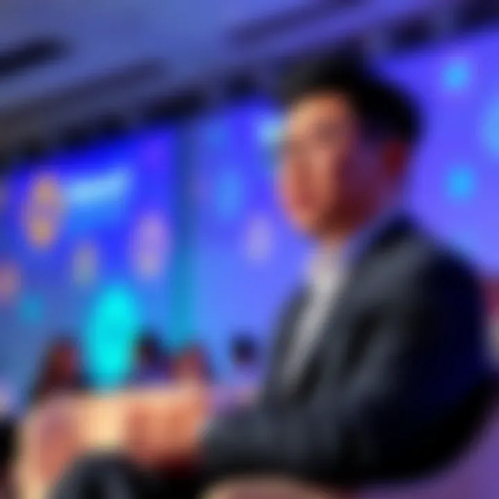 Nenter Chow, CEO of BitMart, speaking at the Tokenized Capital Summit, sharing insights on the future of cryptocurrency.