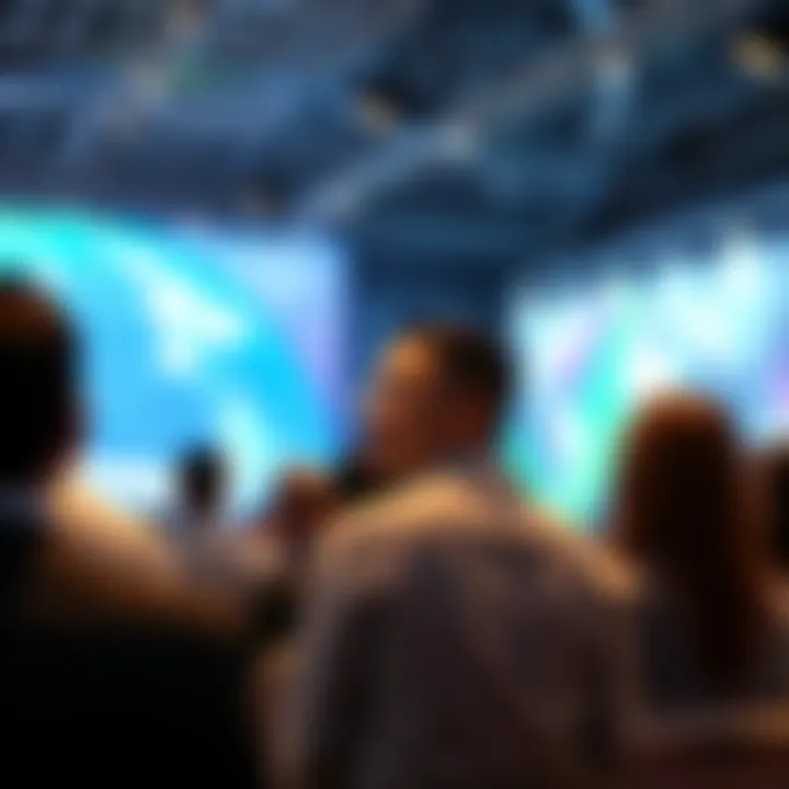 Nenter Chow, CEO of BitMart, speaking to an audience at the Global Blockchain Show 2026, surrounded by engaged attendees.