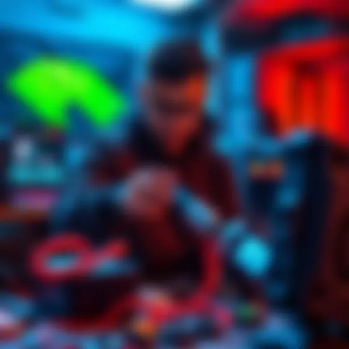 A person setting up the NerdQaxe++ Hydro, assembling key components and testing performance.