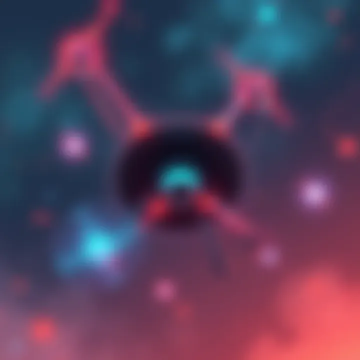 A futuristic illustration showing the Neuron system analyzing unidentified aerial phenomena in the sky, with a digital overlay of data points and analysis graphics