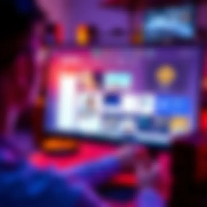 A person using a computer with a new interface layout on the screen, showing updated features and design elements.