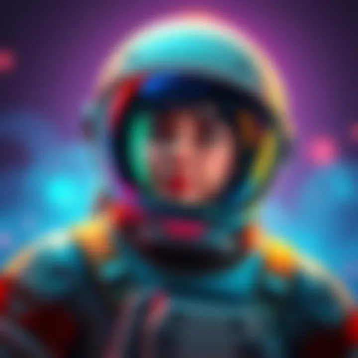 An astronaut character with a fresh appearance in a game, showcasing vibrant colors and details, reflecting a recent change during gameplay.