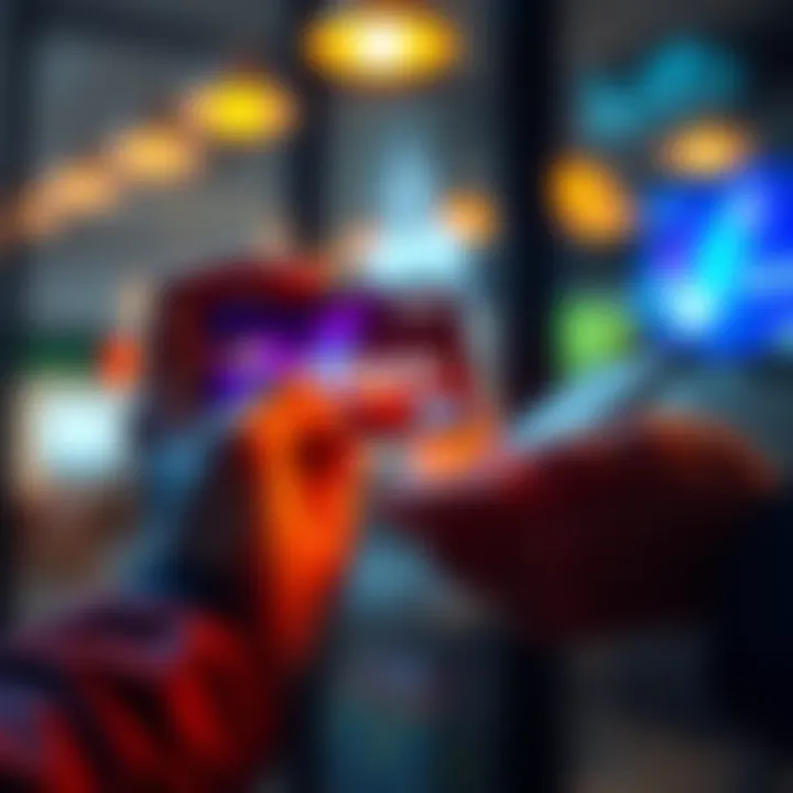 A person holding a Nexo card and using a smartphone to order a new card online