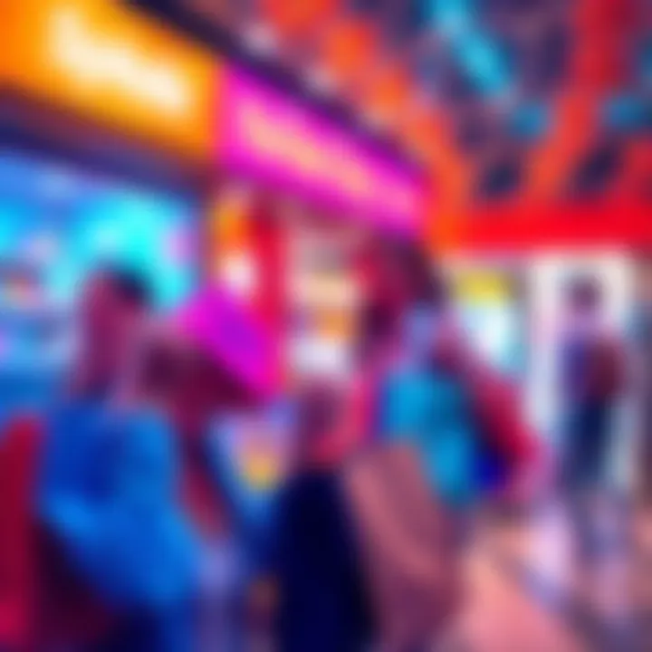 A graphic showing new merchants joining the Atlas Shopping program with shopping bags and excitement