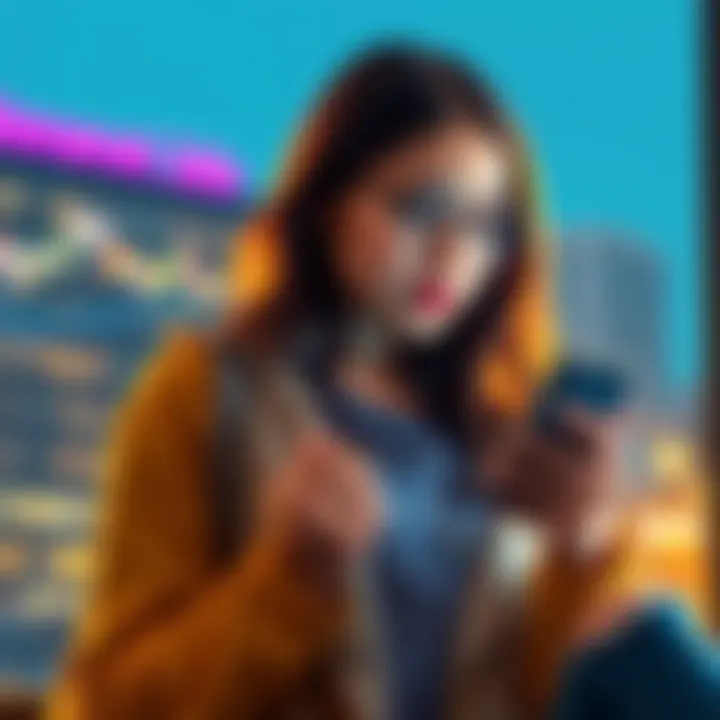 Newcomer investing in XLM A young woman looks at her smartphone with cryptocurrency charts, reflecting on her $20 investment in XLM and considering XRP options.