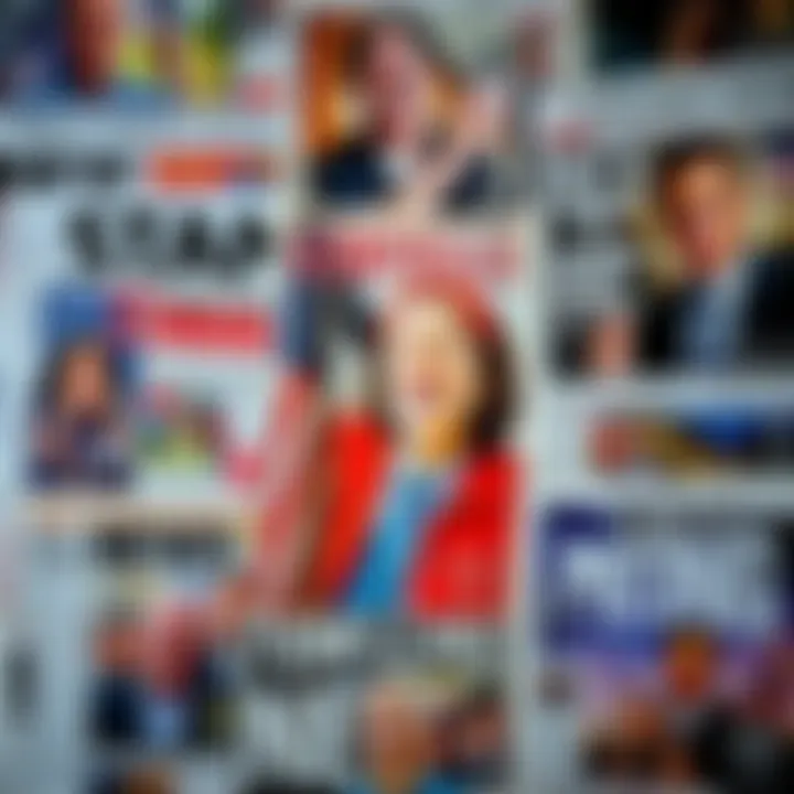 A collage of newspaper headlines showcasing various shocking events that occurred in a single day, featuring images of protests, politics, and community reactions.