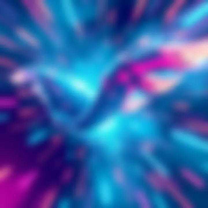 A digital concept showing fast transaction confirmations in Nexa's blockchain with a focus on speed and innovation.