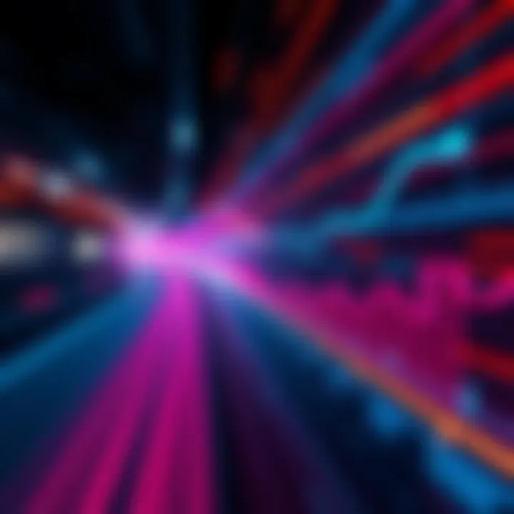 A visual representation of Blocksonly mode enhancing network performance with speed lines and a graph showing improved latency.