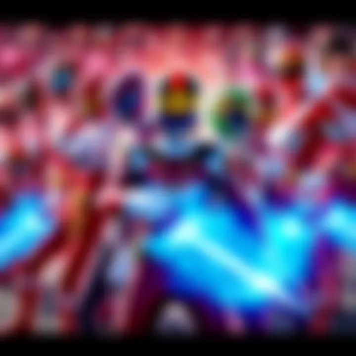 A collage of various non-red Sentai teams showing off their distinct costumes and powers, highlighting the less popular characters.