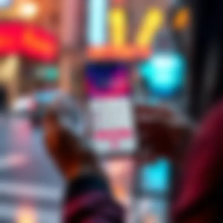 A person holding a smartphone showing an app interface for submitting offers