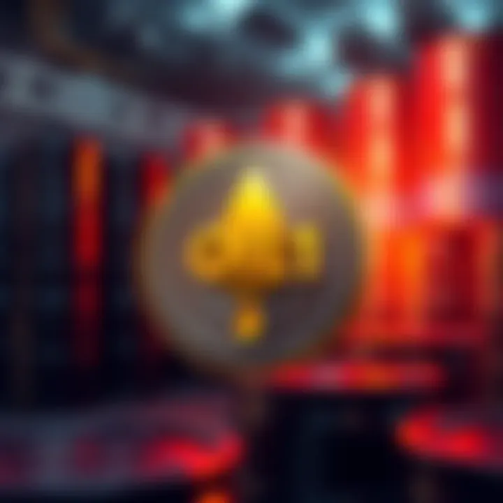 An illustration of OIL1, an oil-backed digital asset symbolized by a digital coin with oil barrels in the background, showcasing the connection between oil markets and digital finance.