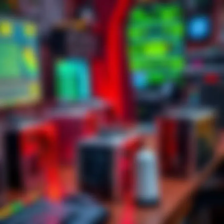 A collection of old RAK V2 miners placed on a desk with mobile hotspots in the background, illustrating the evolution of mining technology.