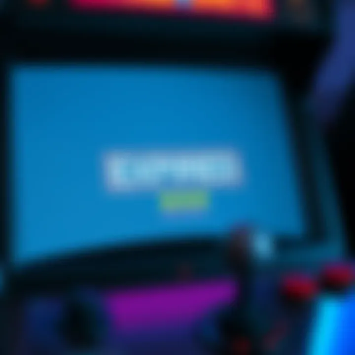 A classic arcade game screen showing an 'expired' notification after a software update, with a nostalgic joystick in the foreground.