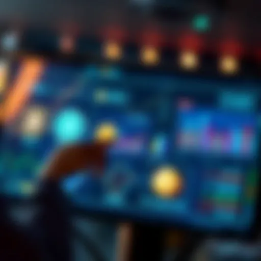 A person looking at different onchain investment options like stablecoins and tokenized treasuries on a digital screen