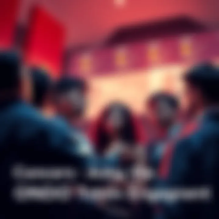 A worried group of people discussing the ONDO token's lack of utility and governance issues.