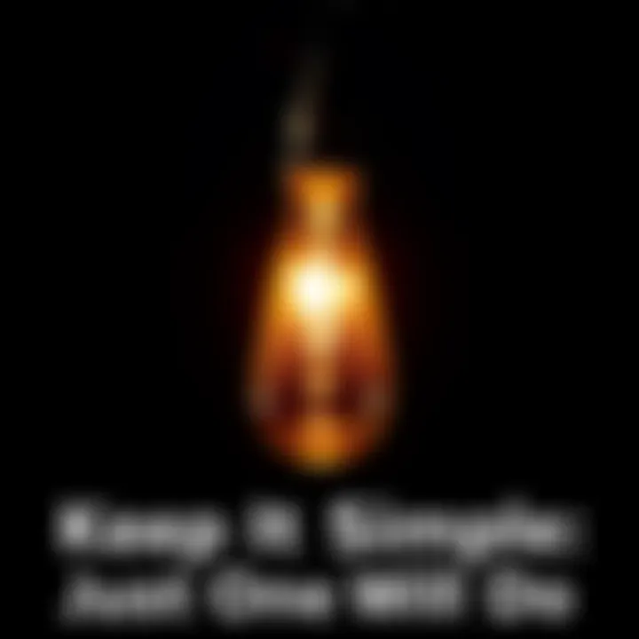 A single glowing lightbulb hanging against a dark background, symbolizing clarity and a simple idea.