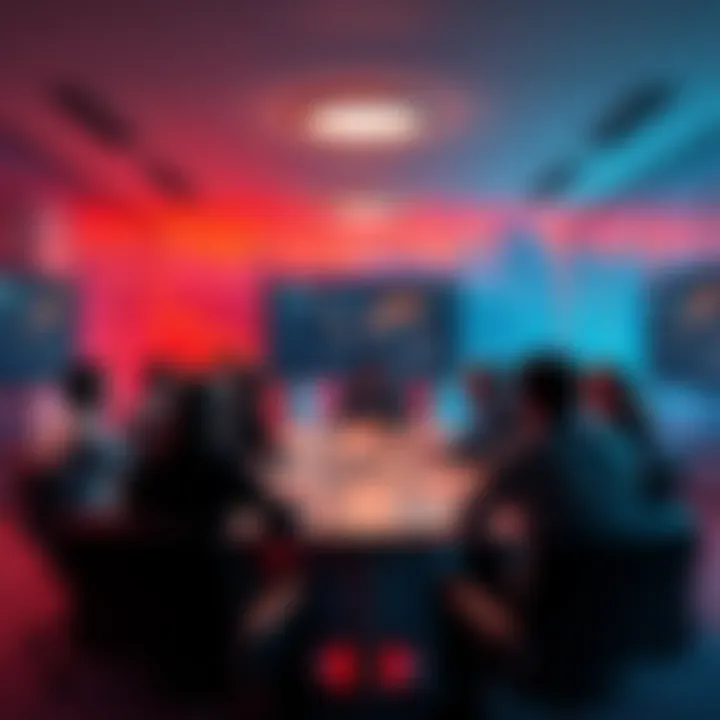 A group of people discussing in a conference room during the Open Source Committee meeting at Intersect MBO.