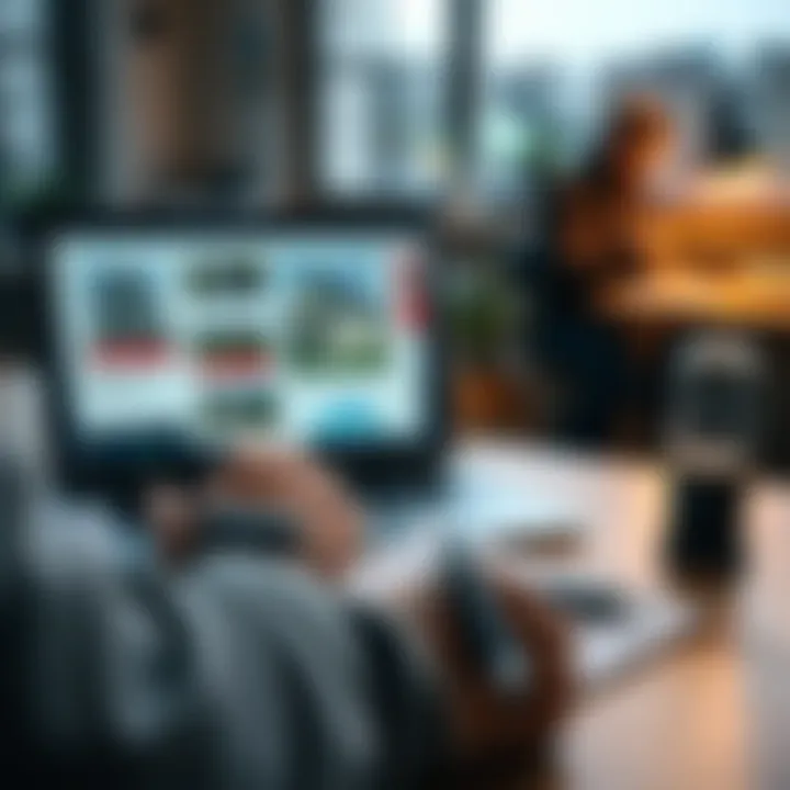 Opportunity to Buy Now A person examining real estate listings on a laptop with a notepad and pen nearby, symbolizing smart investment decisions under $70K.