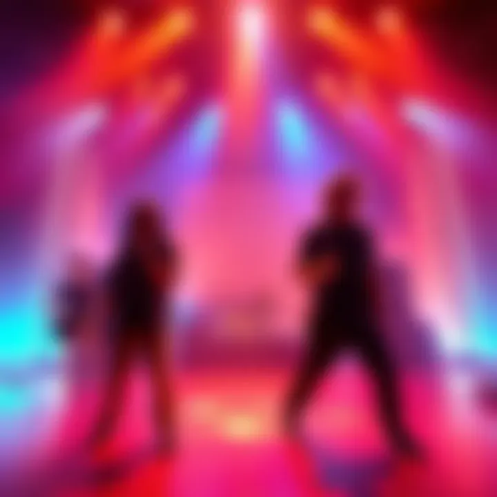 Still from Orbit Culture's music video 'Nuclear God', featuring the band performing energetically on stage.