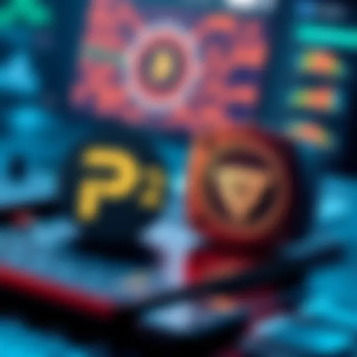 Graphic showing the P2Pool logo alongside Trezor wallet icon with Cake Wallet interface in the background