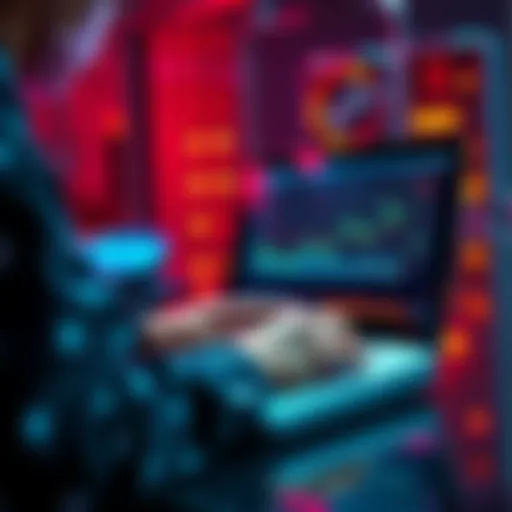 Person checking Monero performance after updating P2Pool on a laptop