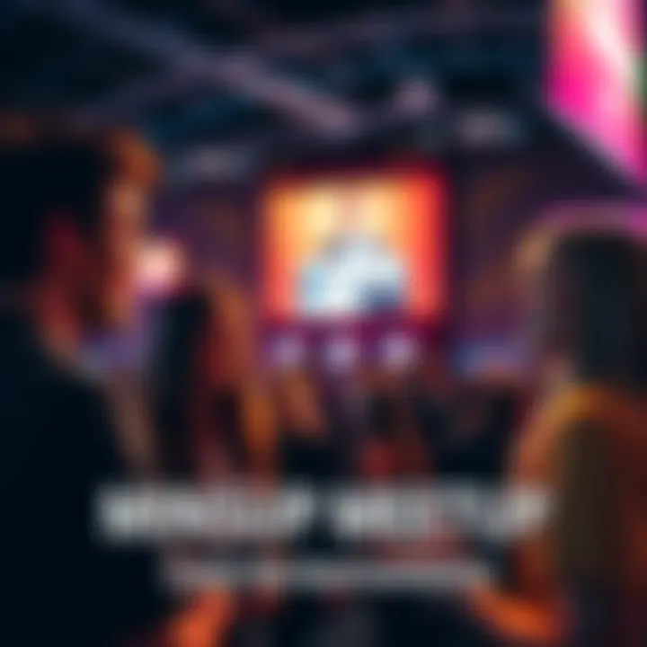 Group of people networking at the Minsk meetup with smiles and conversations