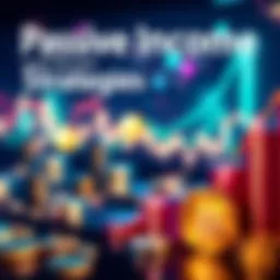 A graph showing rising profits with symbols of cryptocurrency and financial growth in the background