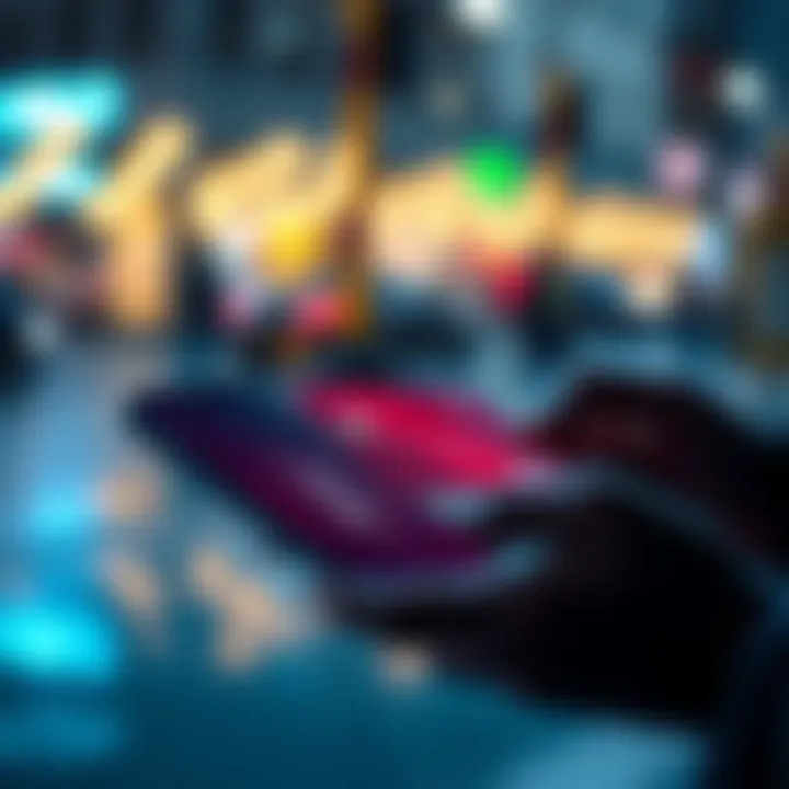 A person using a smartphone to pay a credit card bill with USDC cryptocurrency.