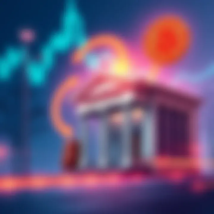 A graphic showing a bank building connected to a cryptocurrency wallet with arrows indicating SEPA transfers