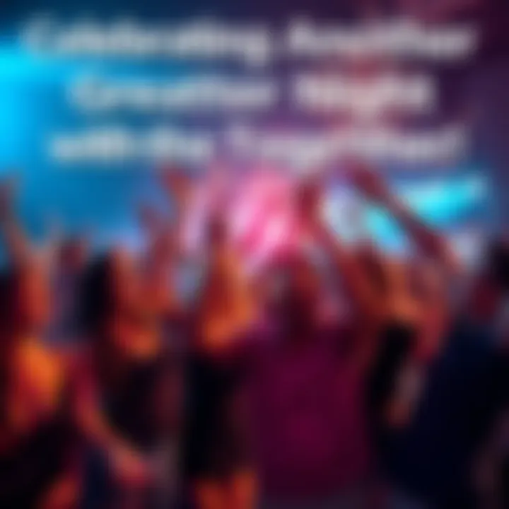 A group of people enjoying a night of celebration with laughter and music