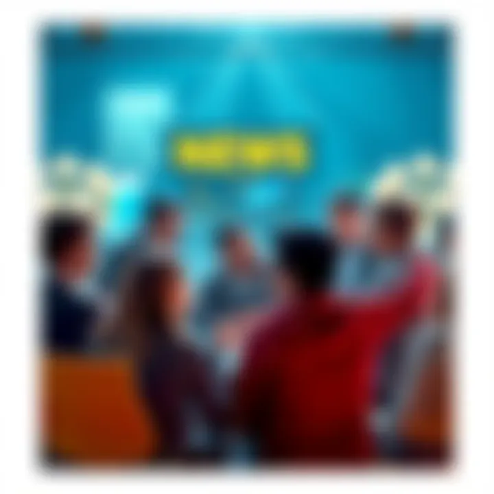 A group of people discussing and sharing opinions on a hot topic in a lively online forum