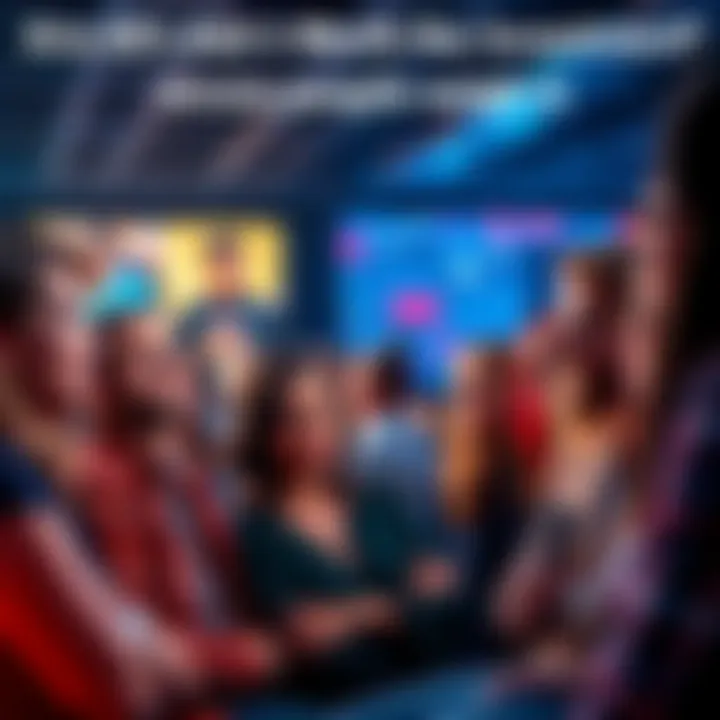 Group of fans debating the relevance of AE advertisements, some looking frustrated while others prefer reruns, in a lively forum setting.