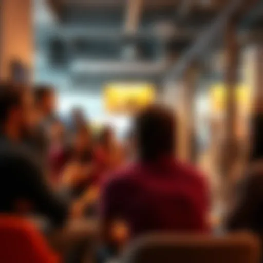 A group of people in a casual setting talking and appearing puzzled over complex ideas