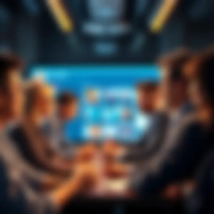 A group of people engaging in a lively discussion on a user board