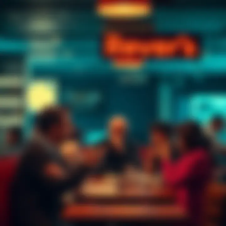 Group of people expressing concern over Google reviews and low ratings at a cafe