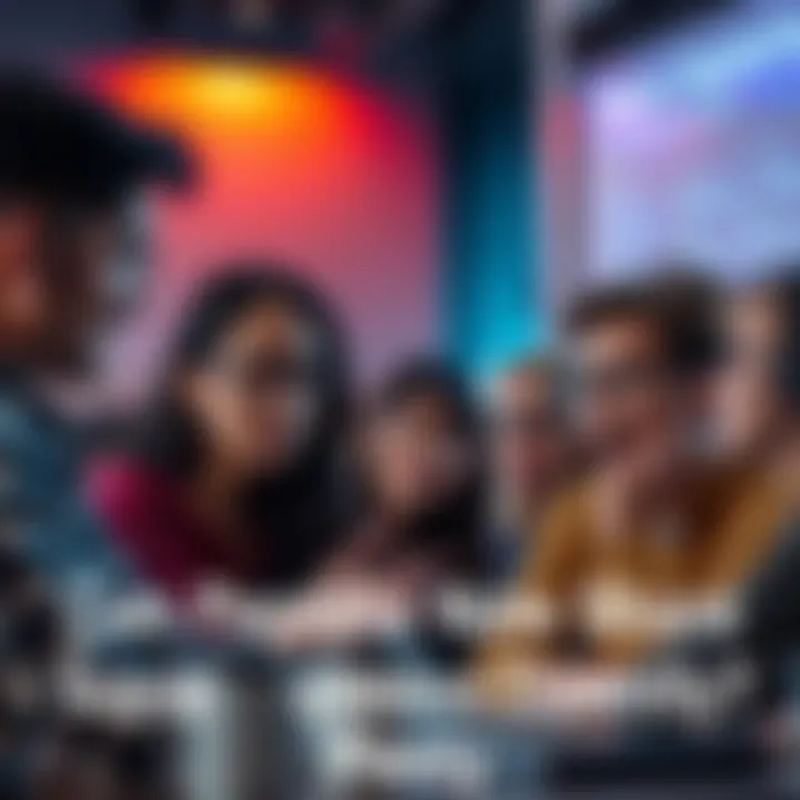 A group of people engaging in an open discussion about opinions online, showing various expressions of agreement and disagreement.