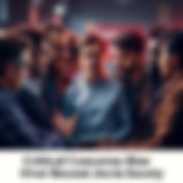 A group of diverse people engaged in a serious discussion about pressing social concerns, showcasing various perspectives and emotions.