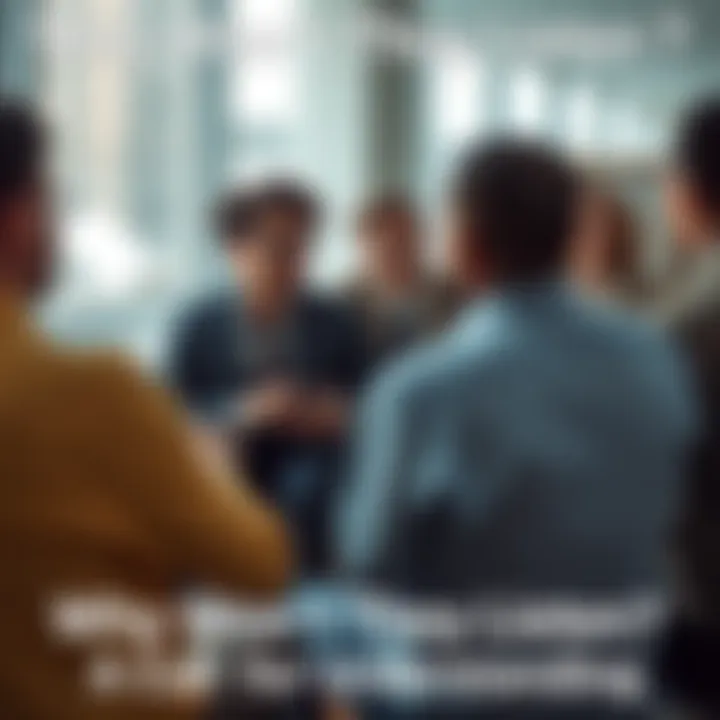 A diverse group of people sitting in a circle, actively listening and engaging in discussion, highlighting the importance of communication.