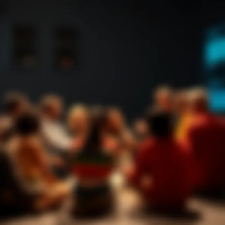 A group of people sitting in a circle, talking and listening to each other about common problems they face.
