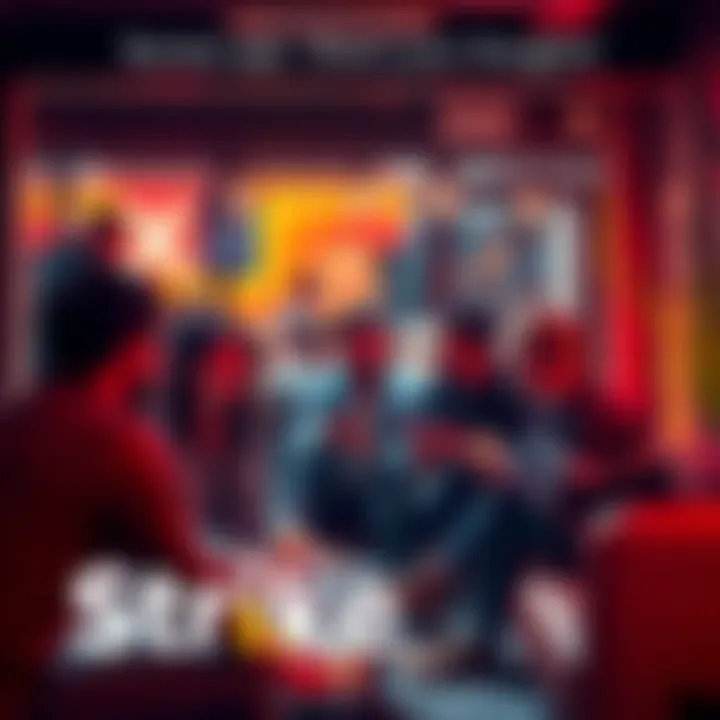 Group of people discussing their experiences with the Strike app in a cozy setting