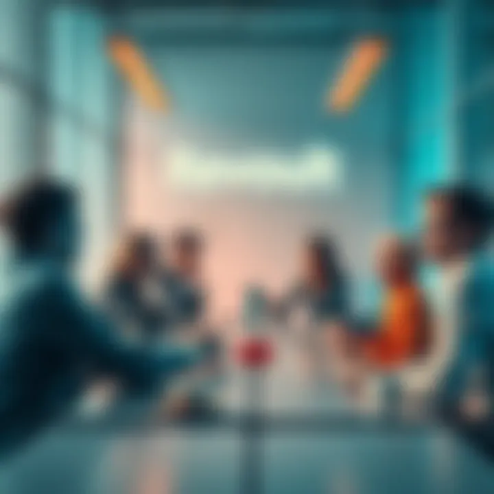 Group of people sharing their experiences with Revolut Banking at a table