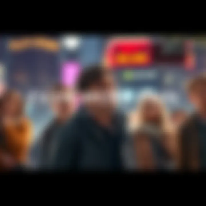 A group of people looking concerned, reflecting emotional distress and societal pressures, standing together in a cityscape setting