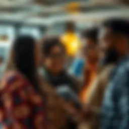 A group of diverse people sharing smiles and engaging in friendly conversation, reflecting the Kendu Attitude that fosters connection and understanding