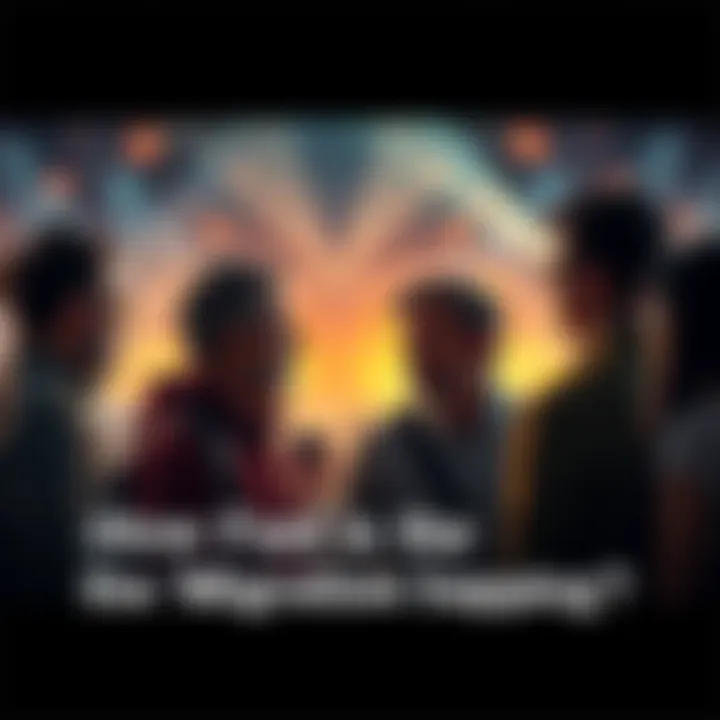 Group of people sharing thoughts about the 2nd migration and its pace