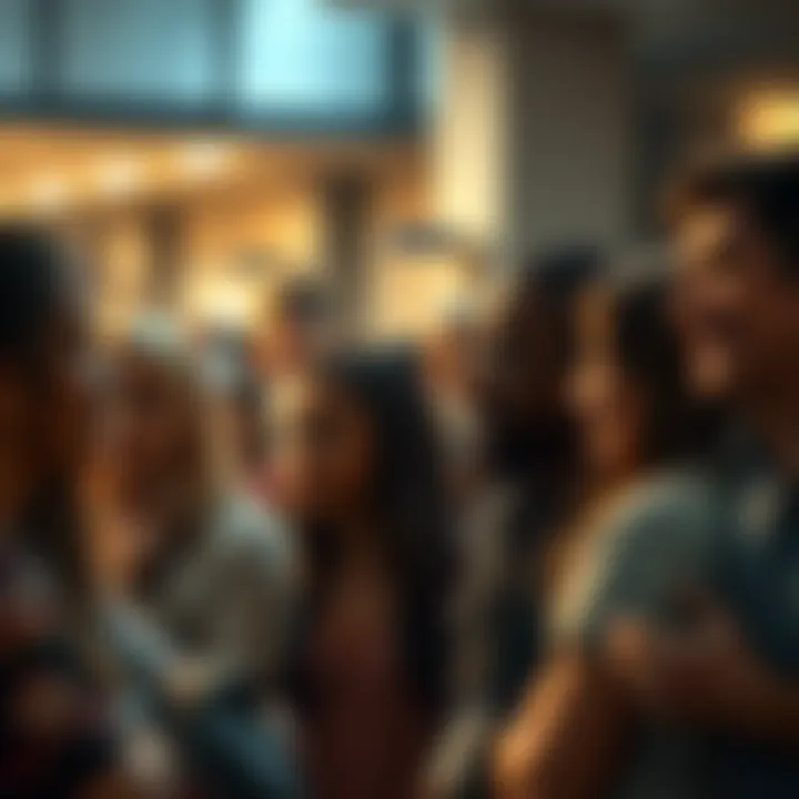 A group of people talking and sharing their feelings in a community setting, showing various expressions of sadness and support after a recent event.