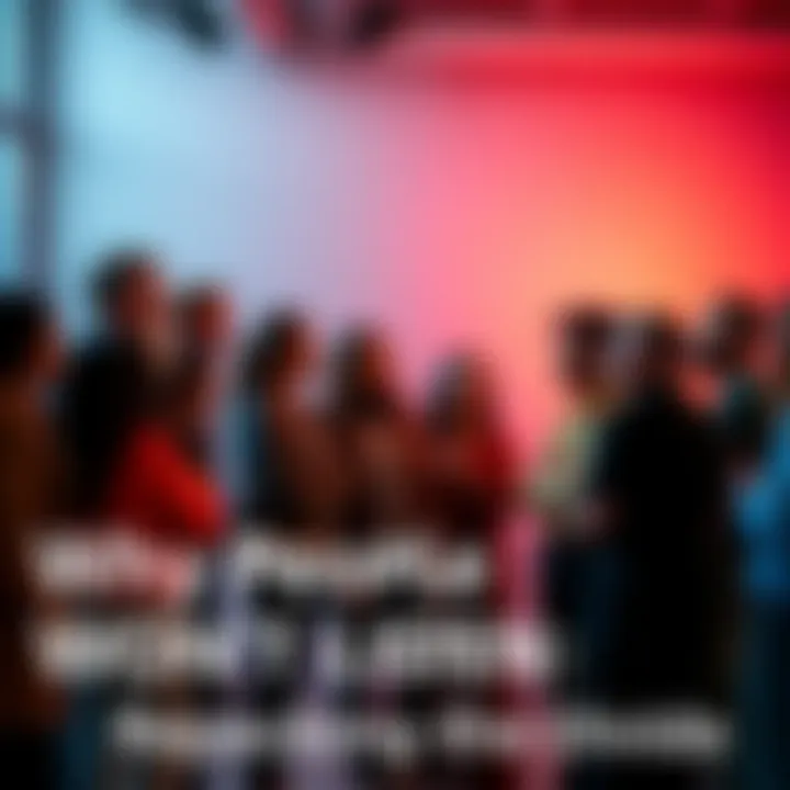 A group of diverse people standing in a circle, some listening while others express differing views, highlighting communication barriers.