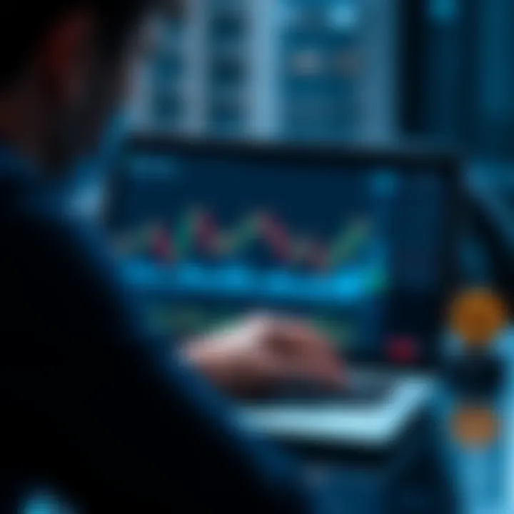 A person analyzing a cryptocurrency price chart on a laptop while considering investment options with small capital.